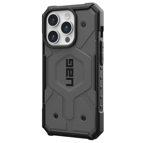 Husa de protectie UAG Pathfinder MagSafe compatibil cu iPhone 15 Pro, Argintiu