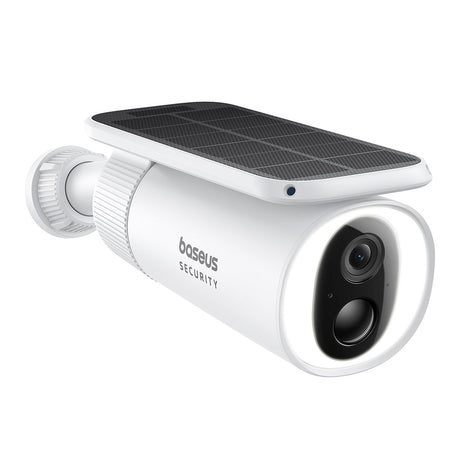 Baseus Outdoor Camera Security S1 (S0SW002130), with Solar Panel, 2K, 8GB, Two-way Audio, Night Vision, 10.400mAh, Alb