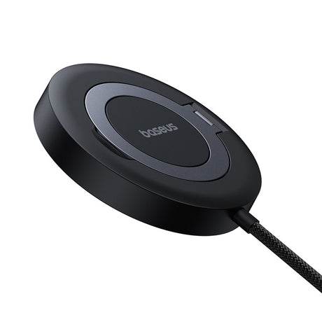Incarcator Baseus Magnetic Wireless Simple Mini4 (P10273300121-01), Universal, with Stand, USB-C, Qi2 15W, 1m, Negru Cosmic