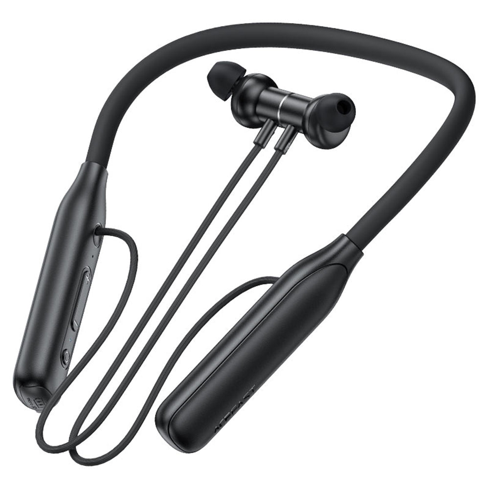 Casti Acefast Bluetooth Earphones (N4), Behind the Head, Neckband, Bluetooth 5.3, IPX4, LED Display, 800mAh, Negru