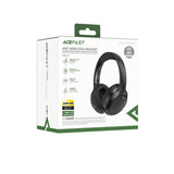Casti Acefast Wireless Headset (H6), Type-C, Bluetooth 5.3, Active Noise Reduction, IPX4, 500mAh, Hi-Fi Sound, Negru
