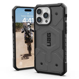 Husa de protectie UAG Pathfinder MagSafe compatibil cu iPhone 16 Pro, Argintiu