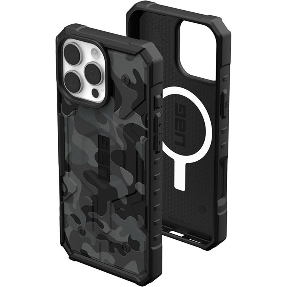 Husa de protectie UAG Pathfinder SE MagSafe compatibil cu iPhone 16 Pro, Bleumarin Camo