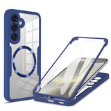 Folie de protectie Techsuit ColorVerse 360 MagSafe Series + compatibil cu Samsung Galaxy S24 Plus, Albastru