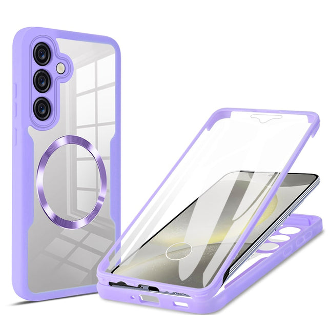 Folie de protectie Techsuit ColorVerse 360 MagSafe Series + compatibil cu Samsung Galaxy S25 Plus, Mov