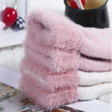 Techsuit Gloves (ST0011), from Mink Fur, Size 21cm, Alb