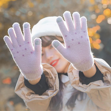 Techsuit Gloves (ST0011), from Mink Fur, Size 21cm, Mov