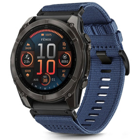 Curea smartwatch Techsuit Watchband QuickFit 26mm (W070) compatibil cu Garmin Fenix 3/3 HR/5X/5X Plus/6X/6X Pro/7X/7X Pro Solar, Nightshade Blue