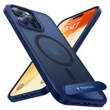 Husa de protectie Torras Pstand MagSafe compatibil cu iPhone 15 Pro Max, Bleumarin