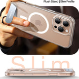 Husa de protectie Torras Pstand MagSafe compatibil cu iPhone 16 Pro Max, Transparent