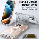 Husa de protectie Torras Pstand MagSafe compatibil cu iPhone 16 Pro Max, Transparent