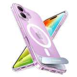 Husa de protectie Torras Pstand MagSafe compatibil cu iPhone 16, Transparent
