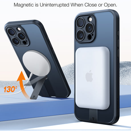 Husa de protectie Torras Pstand Spin MagSafe compatibil cu iPhone 16 Pro Max, Negru