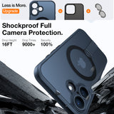 Husa de protectie Torras Pstand Spin MagSafe compatibil cu iPhone 16, Negru