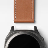 Accesoriu smartwatch Ringke Leather One Basic Bold 24mm compatibil cu Fossil Hybrid / Mobvoi TicWatch Pro 5 / Suunto 9 / Suunto 9 Baro / Suunto D5, Alb