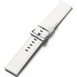 Accesoriu smartwatch Ringke Leather One Basic Bold 24mm compatibil cu Fossil Hybrid / Mobvoi TicWatch Pro 5 / Suunto 9 / Suunto 9 Baro / Suunto D5, Alb