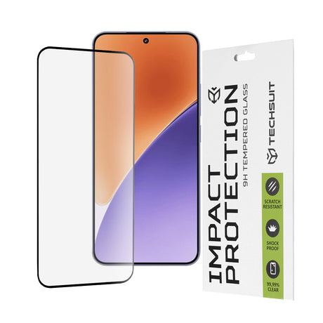 Folie de protectie Techsuit 111D Full Cover / Full Glue Glass compatibil cu Xiaomi 15, Negru
