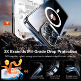 Husa de protectie Torras Diamond MagSafe Series compatibil cu iPhone 15 Pro Max, Transparent