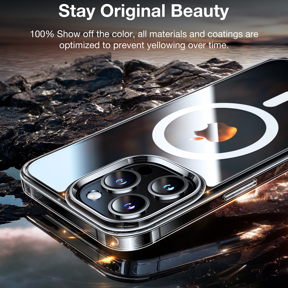 Husa de protectie Torras Diamond MagSafe Series compatibil cu iPhone 15 Pro, Transparent