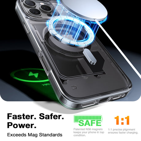 Husa de protectie Torras Diamond MagSafe Series compatibil cu iPhone 16 Pro, Transparent