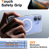 Husa de protectie Torras Diamond MagSafe Series compatibil cu iPhone 16, Transparent