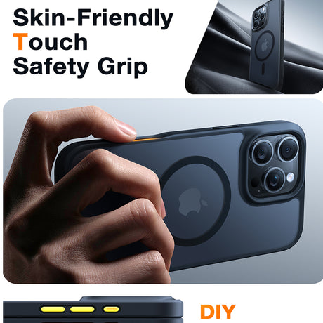 Husa de protectie Torras Guardian Magnetic compatibil cu iPhone 16 Pro Max, Negru