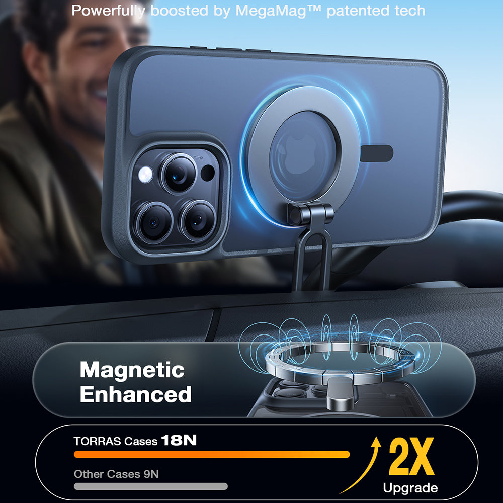 Husa de protectie Torras Guardian Magnetic compatibil cu iPhone 16 Pro Max, Negru