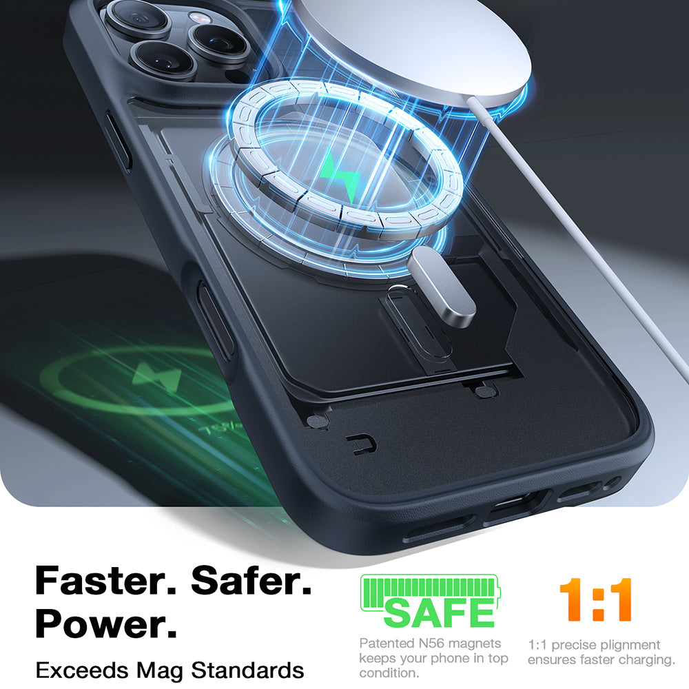 Husa de protectie Torras Guardian Magnetic Series compatibil cu iPhone 16 Pro, Negru
