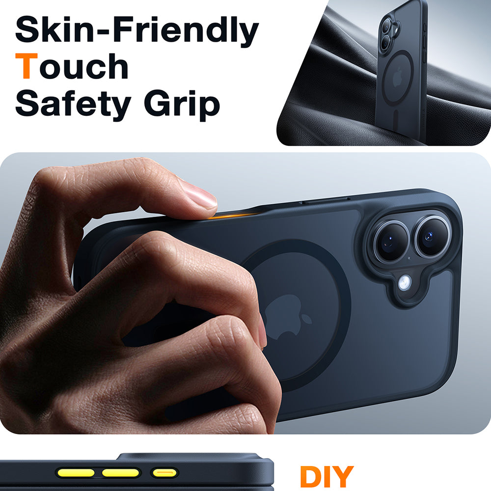 Husa de protectie Torras Guardian Magnetic Series compatibil cu iPhone 16, Negru
