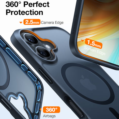 Husa de protectie Torras Guardian Magnetic Series compatibil cu iPhone 16, Negru