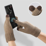 Iwarm Gloves (ST0016), from Alpaca Wool, Size 22cm, Coffee