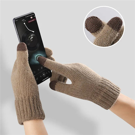 Iwarm Gloves (ST0016), from Alpaca Wool, Size 22cm, Bleumarin