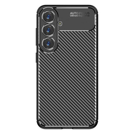 Husă Techsuit CarbonFiber neagră pentru Samsung Galaxy S25