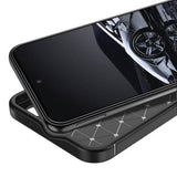Husa de protectie Techsuit CarbonFiber compatibil cu Samsung Galaxy S25, Negru