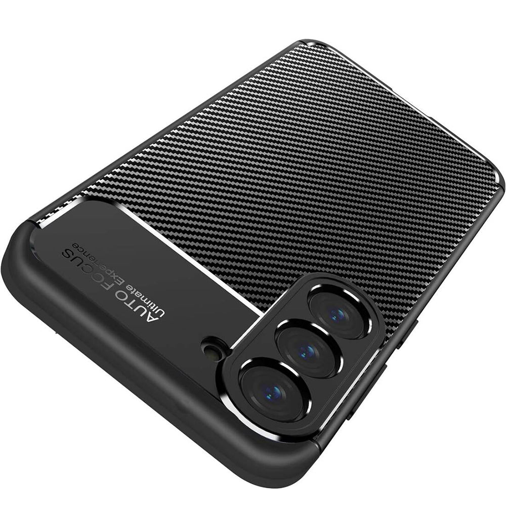 Husa de protectie Techsuit CarbonFiber compatibil cu Samsung Galaxy S25, Negru