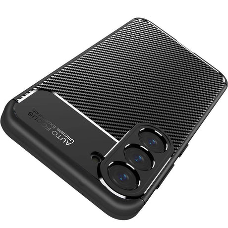 Husă Techsuit CarbonFiber neagră pentru Samsung Galaxy S25