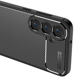 Husa de protectie Techsuit CarbonFiber compatibil cu Samsung Galaxy S25, Negru