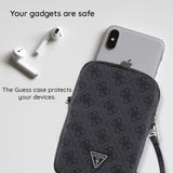 Geanta Guess Universal Phone Pouch Zip Triangle 4G (GUWBZPGSTEGK), Universal, Adjustable Strap, Zip Closure, Negru