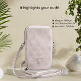 Geanta Guess Universal Phone Pouch Zip Triangle 4G (GUWBZPGSTEGK), Universal, Adjustable Strap, Zip Closure, Negru