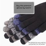 Iwarm Gloves (ST0018), Premium Wool, with Non-slip Details, Size 23cm, Gri