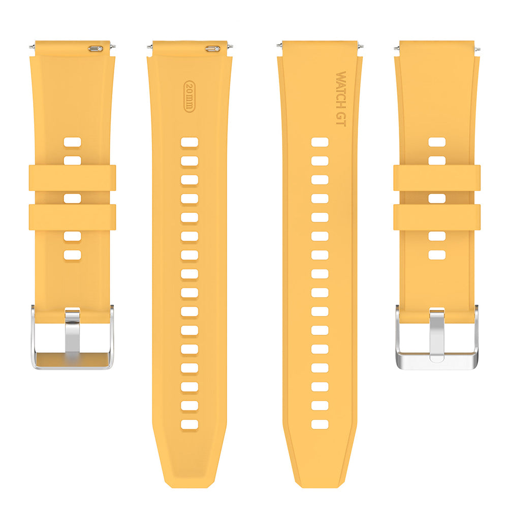 Curea smartwatch Techsuit Watchband 22mm (W026) compatibil cu Huawei Watch GT 2 (46mm)/GT 2 Pro/GT 3 Pro (46mm)/Ultimate, Xiaomi Watch S1, Galben