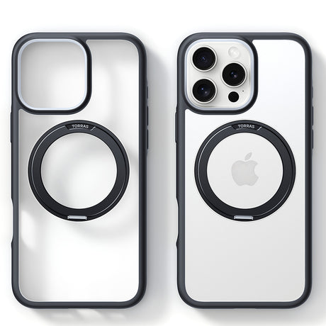 Husa de protectie Torras Ostand R Fusion MagSafe Series compatibil cu iPhone 16 Pro, Negru