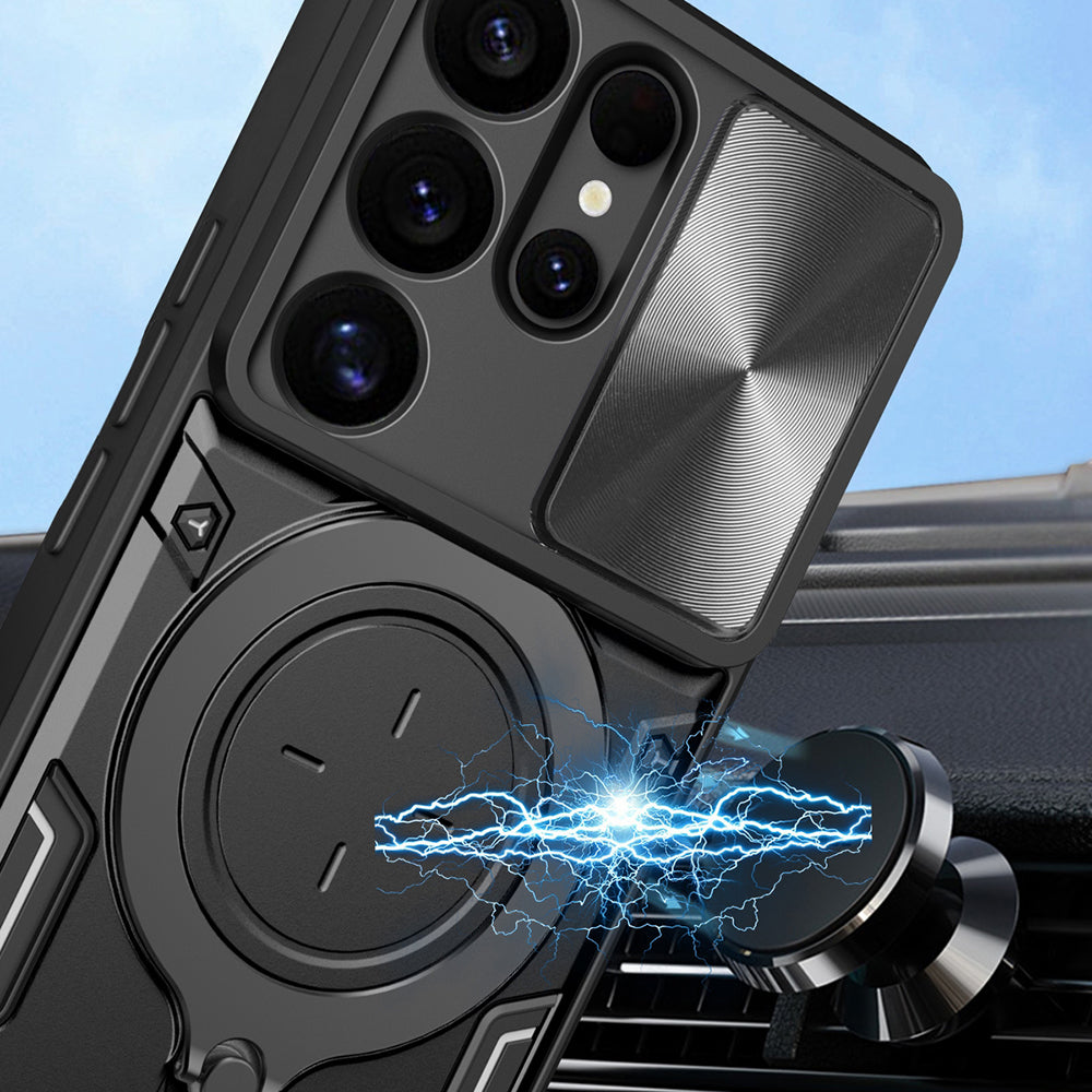 Husa de protectie Techsuit CamGuard Pro compatibil cu Samsung Galaxy S25 Ultra, Roz Auriu