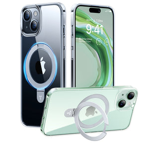 Husa de protectie Torras Ostand MagSafe Series compatibil cu iPhone 15, Transparent
