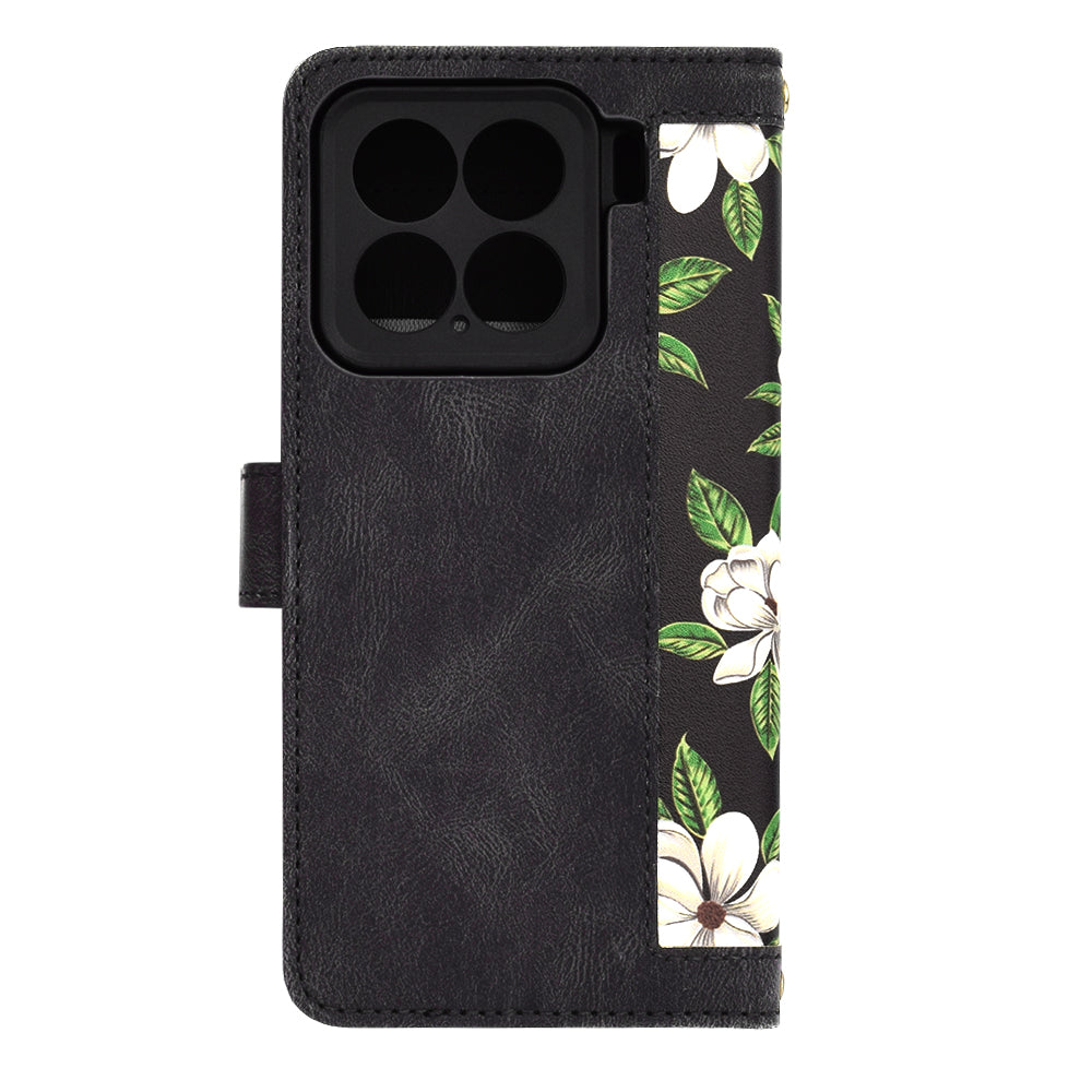 Husa de protectie Techsuit FlipCraft compatibil cu Xiaomi 15, Flowers of the Dawn
