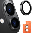 Folie de protectie Torras Lensguard Camera compatibil cu iPhone 16 / iPhone 16 Plus, Negru