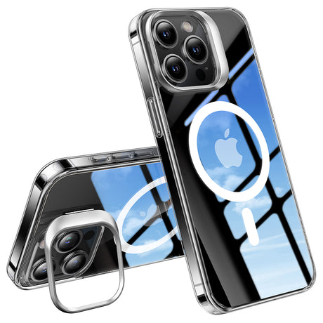 Husa de protectie Torras Lstand MagSafe compatibil cu iPhone 15 Pro, Transparent