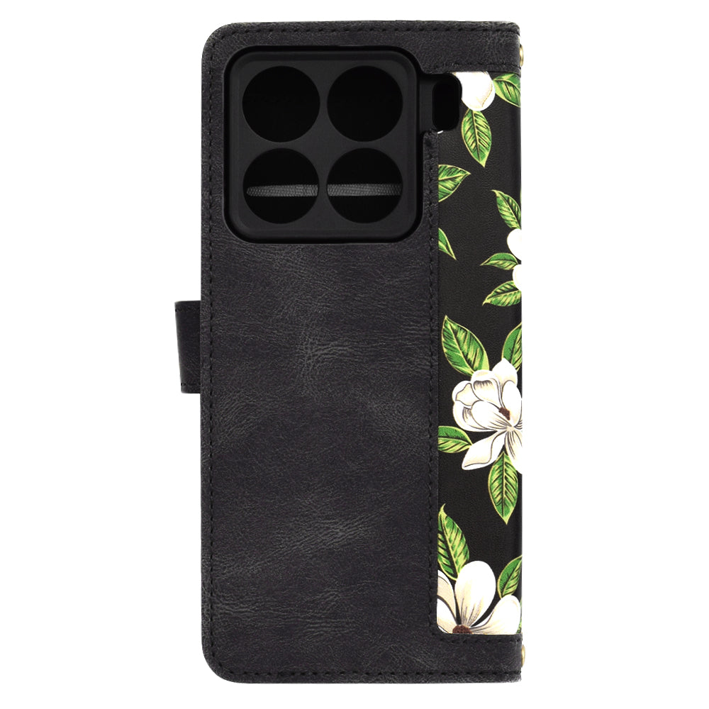 Husa de protectie Techsuit FlipCraft compatibil cu Xiaomi 15 Pro, Flowers of the Dawn