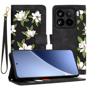 Husa de protectie Techsuit FlipCraft compatibil cu Xiaomi 15 Pro, Flowers of the Dawn