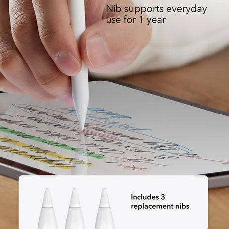 Stylus ESR Stylus Pen (6C00107), for iPad, Magnetic Attachment, Bluetooth, Type-C, Palm Rejection, Tilt Sensitivity, Alb